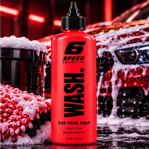 6 Speed Collective WASH car care bottle concept