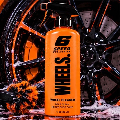 6 Speed Collective WHEELS car care bottle concept